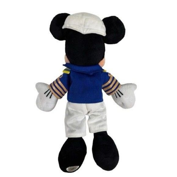 Disney Cruise Line Captain Mickey Mouse Plush Stuffed Animal Toy 12” Inches Blue - Picture 3 of 11